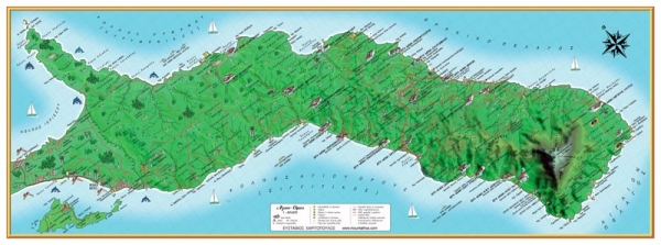 Map of Mount Athos